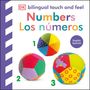 "bilingual touch and feel Numbers Los números," bunte Zahlenbälle 1, 2, 3. Runde "English Spanish."