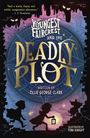 Text: "Cover To Be Revealed", "Youngest Faircrest and the Deadly Plot", "Ollie George Clark". Hintergrund: Rot, stilisiert.