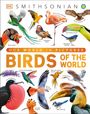 "OUR WORLD IN PICTURES BIRDS OF THE WORLD" oben Namen mehrerer Vögel, darunter Flamingo, Tukan und Kolibri. Bunte Vogelillustrationen.