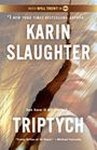 „Watch Will Trent on ABC. #1 New York Times Bestselling Author. Karin Slaughter. See how it all started... Triptych.“ Hintergrund: Ein Gesicht hinter hellem Licht.