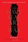 "THE NAVY SEAL ART OF WAR" steht in großen Buchstaben. Roter Hintergrund mit schwarzem Pinselstrich in der Mitte.