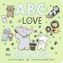"ABCs of LOVE for GRANDPA" von Patricia Hegarty, illustriert von Summer Macon. Verspielte Tiere auf grünem Hintergrund.
