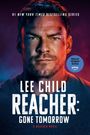 „#1 New York Times Bestselling Series“, „Lee Child Reacher: Gone Tomorrow“, „Now an Original Series prime“. Porträt eines Mannes.