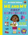 "Me and My First Experiences" in großen Buchstaben auf lila Hintergrund. Oben ein Foto und ein gelbes Logo.