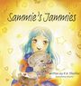 "Sammie's Jammies", geschrieben von R.H. Pfeiffer. Buntes Bild eines Mädchens mit blauem Haar, das einen Welpen umarmt.