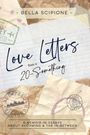 Titel: "Love Letters from a 20-Something" von Bella Scipione. Umschlag mit Reise-Stempeln und Brief-Papier.