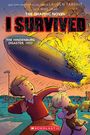 Titel: "I Survived". Zwei Kinder schauen entsetzt auf ein brennendes Luftschiff am Himmel, "Hindenburg" ist darauf erkennbar.