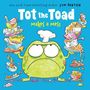 Titel: "Tot the Toad makes a mess". Illustration: Ein genervter Frosch im Kochhut balanciert schmutziges Geschirr.
