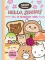 "HELLO, SMOKO! FILL-IN FRIENDSHIP BOOK" steht oben. Illustration mit niedlichen, fröhlichen Tier- und Essensfiguren.