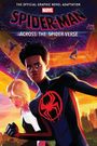„SPIDER-MAN: ACROSS THE SPIDER-VERSE”. Zwei junge Figuren in Spider-Man-Anzügen vor einer Stadt im Hintergrund.