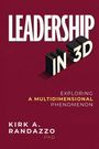 LEADERSHIP IN 3D. Exploring a Multidimensional Phenomenon. Kirk A. Randazzo PhD. Roter Hintergrund, moderner Schriftstil.