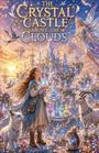 "The Crystal Castle Above the Clouds": Eine märchenhafte Szene mit einem schwebenden Kristallschloss, einer Fee und Tieren.