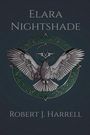 „ELARA NIGHTSHADE“ oben, „Robert J. Harrell“ unten. Eine Illustration mit einem Vogel in einem verzierten Kreis.