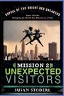 Titel: "Sophia of the Bright Red Sneakers: Mission 2 - Unexpected Visitors" von Susan Stoderl. Zwei Personen fliegen über einer Stadt.