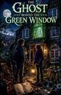 "The Ghost Behind the Green Window": Zwei Kinder stehen vor einem beblümten Haus, ein grün leuchtendes Geistmädchen im Fenster.