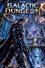 "The Galactic Dungeon", Level 100, Eigenschaften zeigen Balkenanzeige, Quests: Erforschen, Überleben, Aufsteigen. Zukunftslandschaft.
