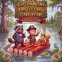 "Captain Wilmy and the Protectors of the Cape Fear: The Mystery of the Sacred Venus Flytrap." Tiere auf einem Floß im Fluss.