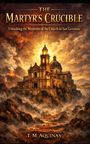 Text: "The Martyr's Crucible", "Unlocking the Mysteries of the Church of San Gennaro", "T. M. Aquinas". 

Eine Kirche in einer dramatischen, feurigen Landschaft.