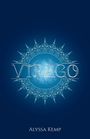 "VIRAGO" in großen Buchstaben, darunter "Alyssa Kemp". Hintergrund: ein detailliertes, blaues, mandalaartiges Muster.