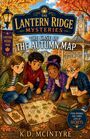 Eine Illustration zeigt vier Kinder beim Überprüfen einer Karte von "Lantern Ridge Park" mit Büchern und einem Notizblock.
