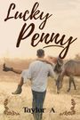 „Lucky Penny“ und „Taylor A.“ Ein Mann trägt eine lachende Frau durch ein Feld. Ein Pferd steht daneben.