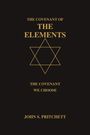 Text: "THE COVENANT OF THE ELEMENTS", "THE COVENANT WE CHOOSE", "JOHN S. PRITCHETT". Ein sechszackiger Stern darunter, alles in goldener Schrift.