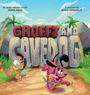 "Grofft and Cavedog" in großen Buchstaben, Zeichentrickfigur trägt Ei, pinker Hund läuft freudig. Palmen im Hintergrund.