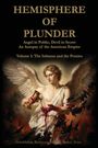 „HEMISPHERE OF PLUNDER“, „Angel in Public, Devil in Secret“, Illustration: Engel mit Flügeln hält einen Kelch und gießt Flüssigkeit.