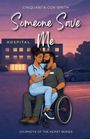 "Someone Save Me", Illustration: Frau in Krankenschwesterkleidung sitzt auf dem Schoß eines Mannes im Rollstuhl vor einem Krankenhaus.