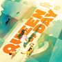 Texte: "QUEEN OF DAY", "words by JACOB SAGER WEINSTEIN", "art by VICTO NGAI". Illustration: Mädchen, Hund, Katze und Eichhörnchen.