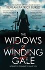 Buchtitel: „The Widow's of Winding Gale“. Eine Frau steht im Vordergrund, umgeben von dunklen Kreuzen.