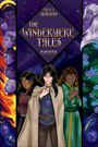 „THE WINDERMERE TALES OMNIBUS“ von Talli L. Morgan. Drei Figuren stehen in einem fantasievollen, sternenklaren Hintergrund.