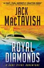 Text: "Jack MacTavish, Royal Diamonds, A Jake Stede Adventure."  
Ein schnelles Motorboot auf stürmischer See.