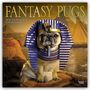 "FANTASY PUGS" steht in großen Buchstaben oben. Ein Mops in Pharaonen-Kostüm sitzt vor ägyptischem Hintergrund.