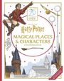 „Magical Places & Characters Coloring Book“ mit fliegender Figur, Schloss und einem Besen. Enthält „25 Years of Magic“-Logo.