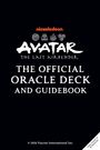 "THE OFFICIAL ORACLE DECK AND GUIDEBOOK" steht in weiß. Oben "Avatar: The Last Airbender" mit Element-Symbolen.