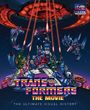 "Transformers The Movie - The Ultimate Visual History". Illustration von Robotern im Kampf unter einem UFO.
