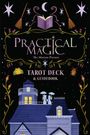 "Practical Magic: The Motion Picture Tarot Deck & Guidebook" in verschnörkelter Schrift, umgeben von Sternen, Besen.