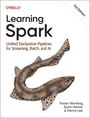"Learning Spark. Unified Declarative Pipelines for Streaming, Batch, and AI." Illustration eines gefleckten Hais.