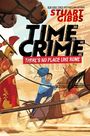 "STUART GIBBS, TIME CRIME, THERE'S NO PLACE LIKE ROME." Eine spannende Verfolgungsszene mit Römern und Streitwagen.