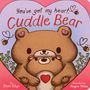 "You're got my heart Cuddle Bear" steht über zwei Bären, die sich umarmen. Herzen und Bienen fliegen um sie herum.