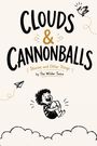 "Clouds & Cannonballs: Stories and Other Things by The Wilder Twins." Illustration: Ein lachender Junge in der Luft mit Wolken.