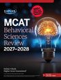 "Kaplan MCAT Behavioral Sciences Review 2027-2028" auf einem Cover, Gehirn in Glühbirne, Hinweis auf über 100 neue Bilder.