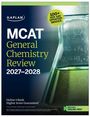 „MCAT General Chemistry Review 2027–2028“. Becherglas mit chemischen Formeln. Hinweis auf Online-Vorbereitung.