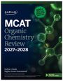 "MCAT Organic Chemistry Review 2027–2028" steht in großen Buchstaben. Grünes Molekül-Modell im Hintergrund.