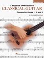Text: "A Modern Approach to Classical Guitar. Composite: Books 1, 2, and 3. By Charles Duncan." Eine Hand spielt Gitarre.