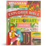 "THE EXPLORER BIBLE DICTIONARY FOR KIDS." Buntes Cover mit antiken Skulpturen, Kolosseum, römsichem Soldaten und Pflanzen.