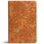 Es gibt keinen Text zu beachten. Ein Notizbuch mit floralen Mustern, Vögeln und zarten Blüten in Beige- und Brauntönen.
