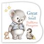 Text: "Great & Small Bedtime Prayers"
Illustration: Ein Koala im Pyjama mit einem Teddy, kleineres Tier daneben, zwei Sterne oben.