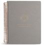 Grauer Notizblock mit goldener Schrift: "Notetaking Bible, Wisdom and Poetry". Spiralbindung links.